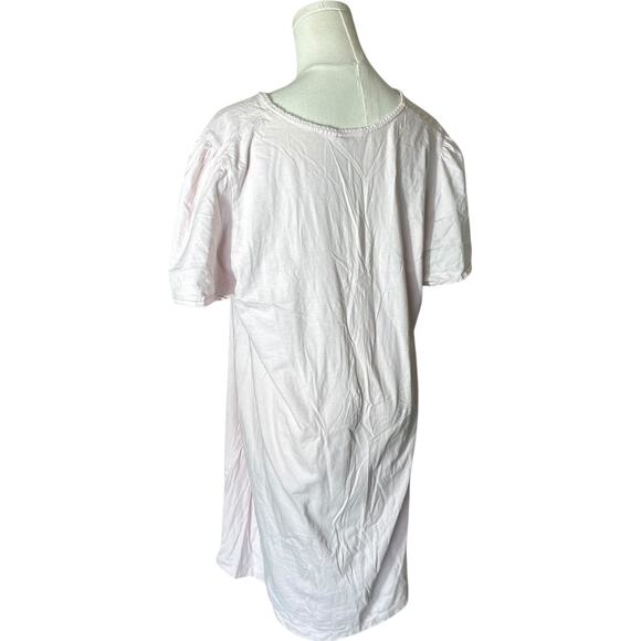 Vintage Cotton Mini Nightgown – Farmers Daughter, Embroidered Floral Large 218 - Picture 4 of 7